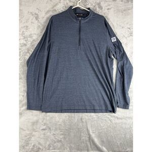 Travis Mathew 1/4 Zip Golf Pullover Sweater Shirt Mens‎ Large Blue Casual
